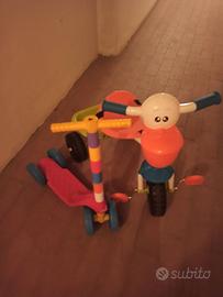Triciclo + Monopattino per bimbi da 3 anni in su