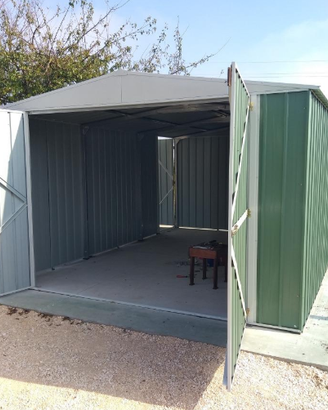 Box auto garage lamiera 360x600cm – 21,6mq verde