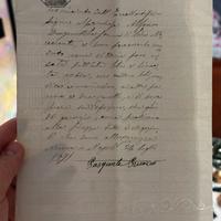 Documento manoscritto originale - Napoli 1891.
