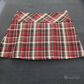 Gonna corta Motivi in fantasia tartan 
