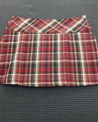 Gonna corta Motivi in fantasia tartan 