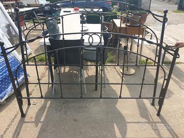 Letto matrimoniale ferro battuto grigio antracite