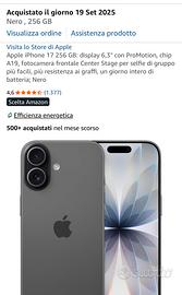 Iphone 17 256 gb nero