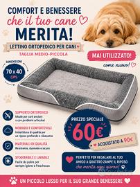 Lettino ortopedico cane 