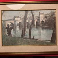 Quadro “Ponte di Mantes”- Corot