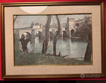 Quadro “Ponte di Mantes”- Corot