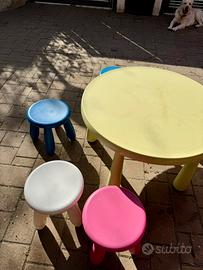 Tavolo Ikea Mammut e quattro sgabelli