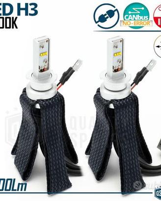 KIT Lampadine FULL LED H3 Luci 6500K 8000LM CANBUS