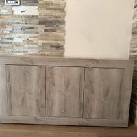 Mobile basso credenza in legno effetto rovere