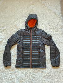 Piumino Quechua X-Light nero e arancione