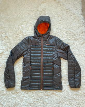 Piumino Quechua X-Light nero e arancione