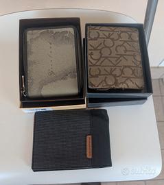 3 portafogli uomo 1a classe, CKlein, Piquadro 