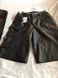 Gonna pantalone in vera pelle Moschino