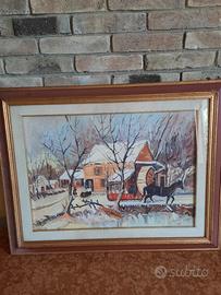 Quadro paesaggio invernale