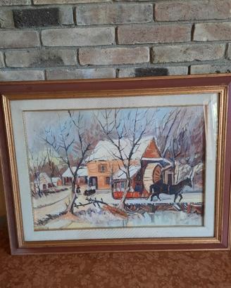 Quadro paesaggio invernale