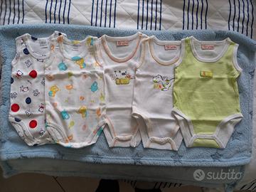 body smanicato neonato 1 mese 