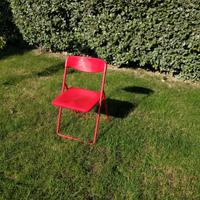 Sedia pieghevole rossa