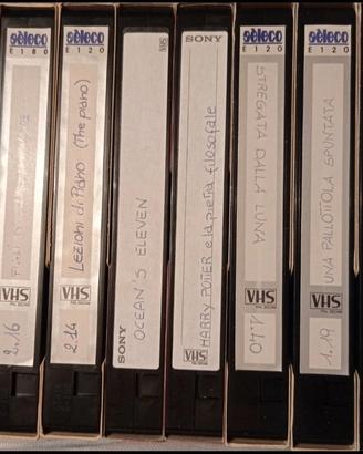 Videocassette VHS lotto 15 pz