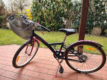 bicicletta ragazza 24 pollici con cestino