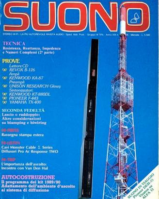 rivista SUONO numero 194/195 luglio agosto 1989