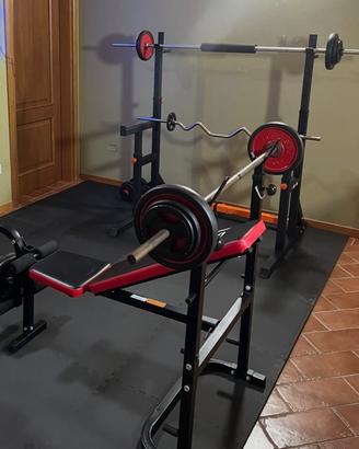 Rack squat panca e pesi