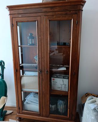 vetrinetta in legno massello 