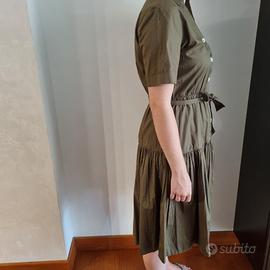 Vestito chemisier verde militare