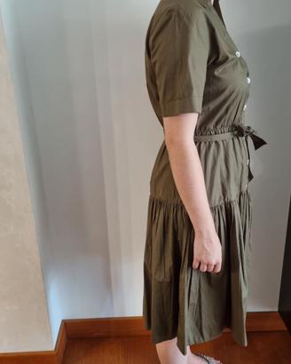 Vestito chemisier verde militare