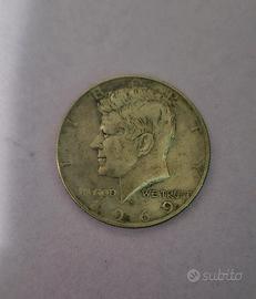 Half dollar 1969 argento