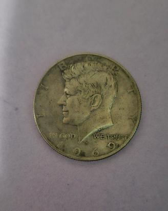 Half dollar 1969 argento