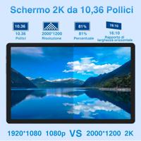 MEBERRY Tablet Android 13 Tablet 2K Schermi 10.36 