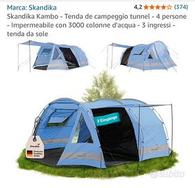 Tenda da campeggio 4 posti - NUOVA