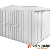 Box in Acciaio da giardino 360x345cm bianco