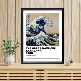 Hokusai - Quadro Arredamento Giapponese 40x30