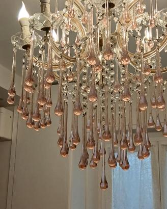 lampadario di murano a gocce