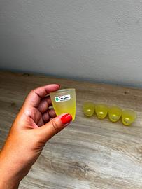 Set di 5 bicchierini in vetro satinato giallo