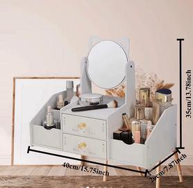 Specchio da tavolo per organizzazione trucchi
