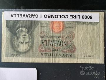 Banconota 5000 Lire Colombo (1 Caravella)