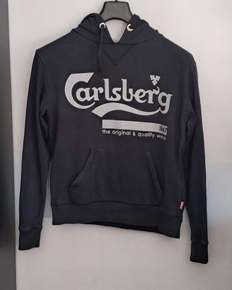 Felpa Carlsberg nera originale con cappuccio - Tag