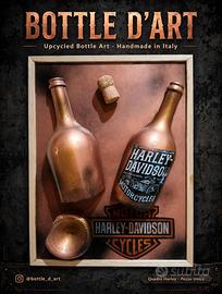 Harley Davidson quadro bottiglia resina