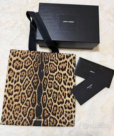 Tote bag Saint Laurent in tela animalier