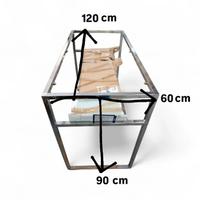 Tavolo in acciaio senza di vetro