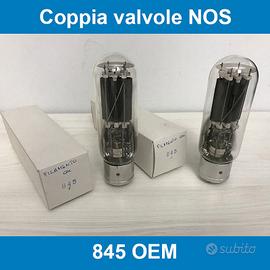 Coppia Valvole termoioniche 845 NOS filamento ok