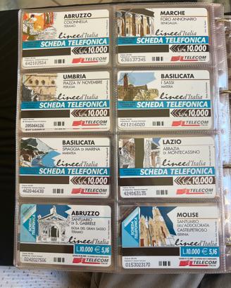 Rara Collezione Schede Telefoniche Linee d'Italia
