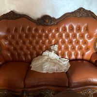 DIVANO VINTAGE LUSSO ANNI 50 IN VERA PELLE