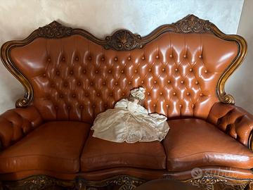 DIVANO VINTAGE LUSSO ANNI 50 IN VERA PELLE