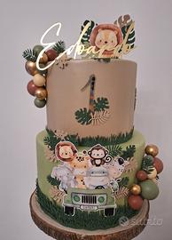 Torta scenografica Safari