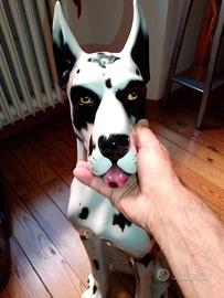 cane alano arlecchino in ceramica vintage 