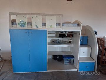 Cameretta a soppalco marca giessegi.