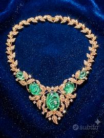 Collana vintage tema floreale Eliza Sissi